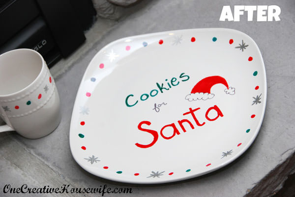 diy cookie plate for santa