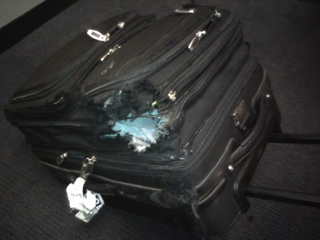 british airways damaged suitcase